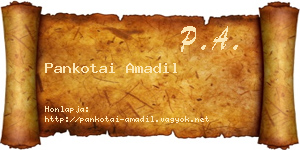Pankotai Amadil névjegykártya